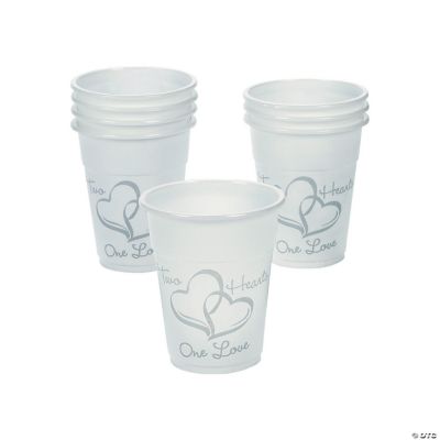 Two Hearts Wedding Disposable Cups Oriental Trading