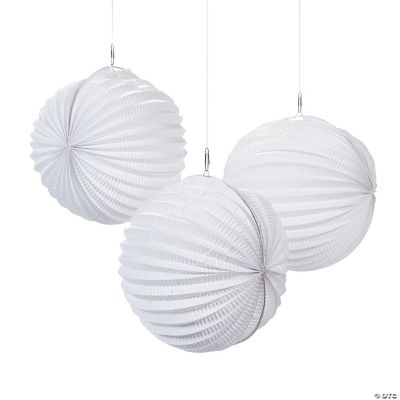Small White Hanging Paper Lanterns Discontinued