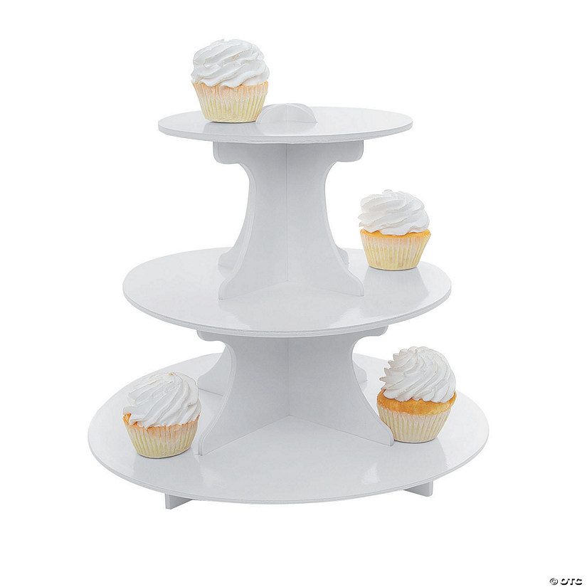 Personalised Wrapping Paper Featuring a Tiered Cake Stand with Coloured Cupcakes 