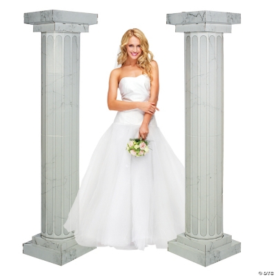 Marble-Look Fluted Columns - 6 ft.
