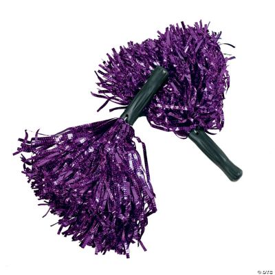 Purple Metallic Cheer PomPoms 12 Pc. Oriental Trading