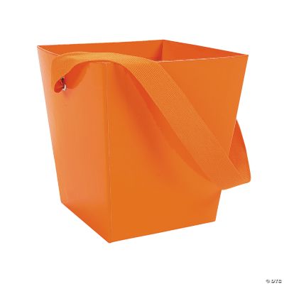 Orange Candy Buckets with Ribbon Handle Discontinued