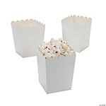 Mini White Popcorn Boxes - 24 Pc.