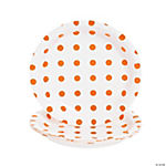 Orange Polka Dot Paper Dessert Plates - 8 Ct.