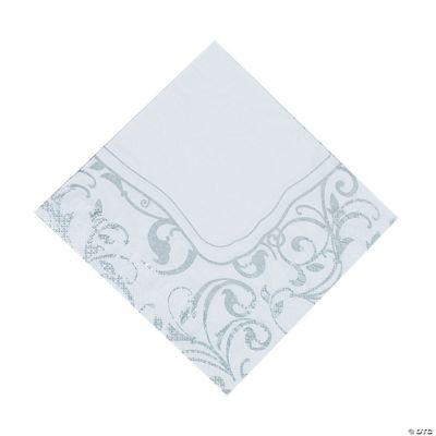 Silver Swirl Wedding Luncheon Napkins Discontinued