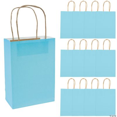 Medium Light Blue Kraft Paper Gift Bags Oriental Trading