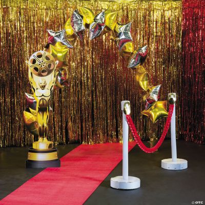 Large Gold Metallic Fringe Backdrop Curtain Party Decor 1 Piece