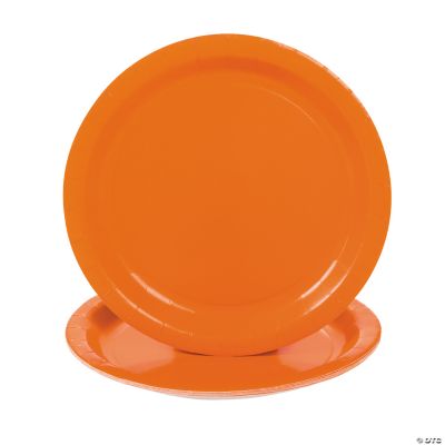 orange paper plates