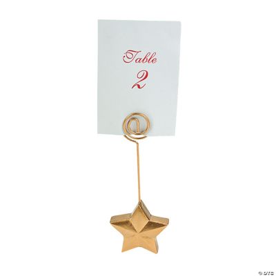 gold place card holders