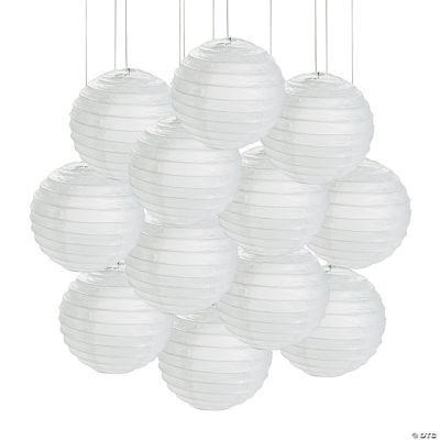 Mini White Hanging Paper Lanterns Oriental Trading