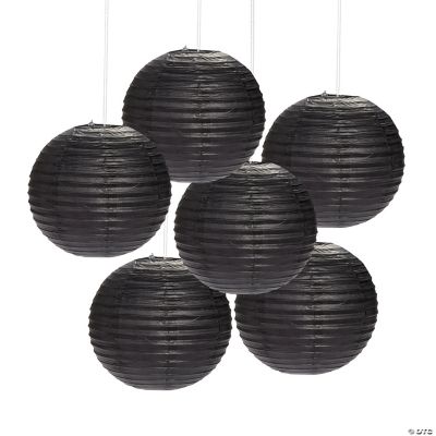 Black Hanging Paper Lanterns Oriental Trading