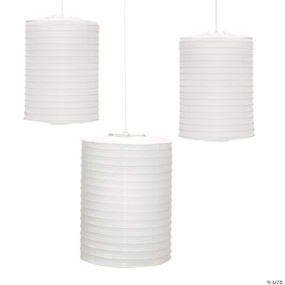 White Cylinder Hanging Paper Lanterns Discontinued