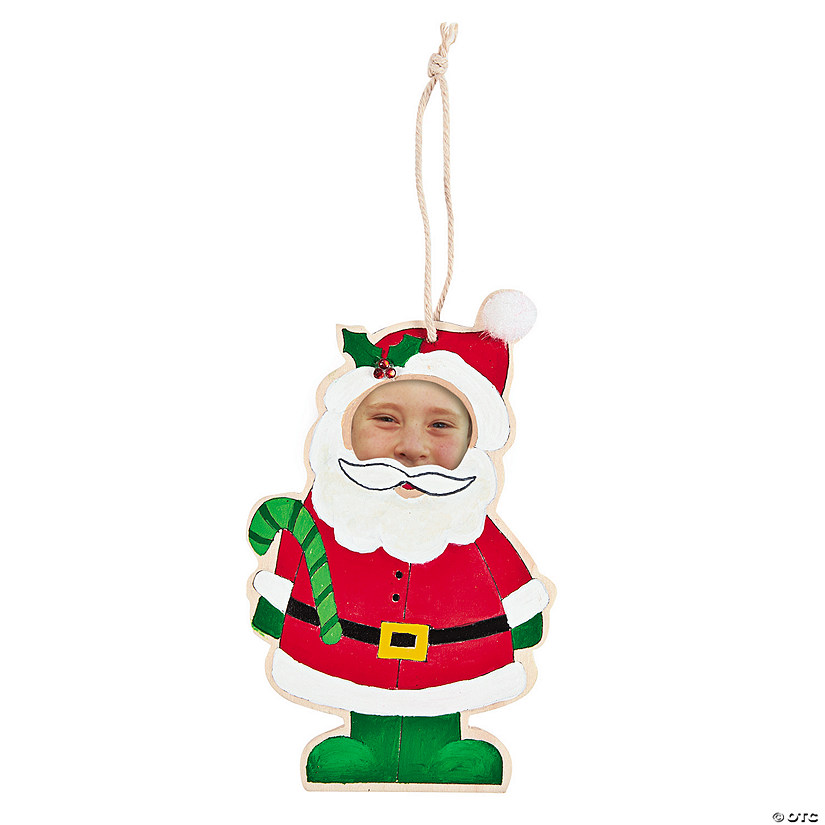 Color Your Own Santa Picture Frame Ornament - Discontinued
