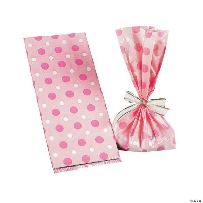 Pink Polka Dot Cellophane Bags Discontinued