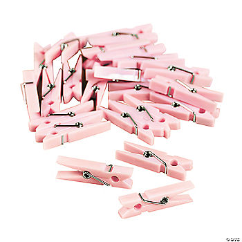 Pastel Pink Mini Clothespin Party Favors