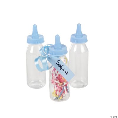 blue baby bottle favors
