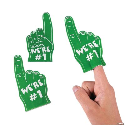 Team Spirit Green Mini Foam Fingers Oriental Trading