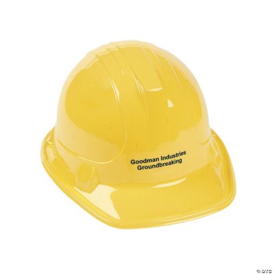 Personalized Yellow Construction Hats - 12 Pc.