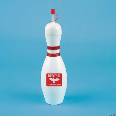 Bowling Pin Cups with Lids & Straws Discontinued