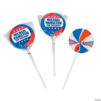 Personalized Patriotic Swirl Lollipops - Discontinued