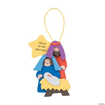 “Jesus Is the Best Gift” Christmas Ornament Craft Kit - Makes 12