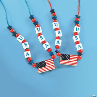 Beaded USA Necklace Craft Kit Makes 12