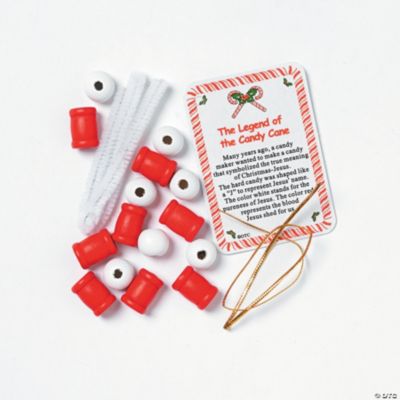 Beaded “Legend of the Candy Cane” Ornament Craft Kit - Oriental Trading ...