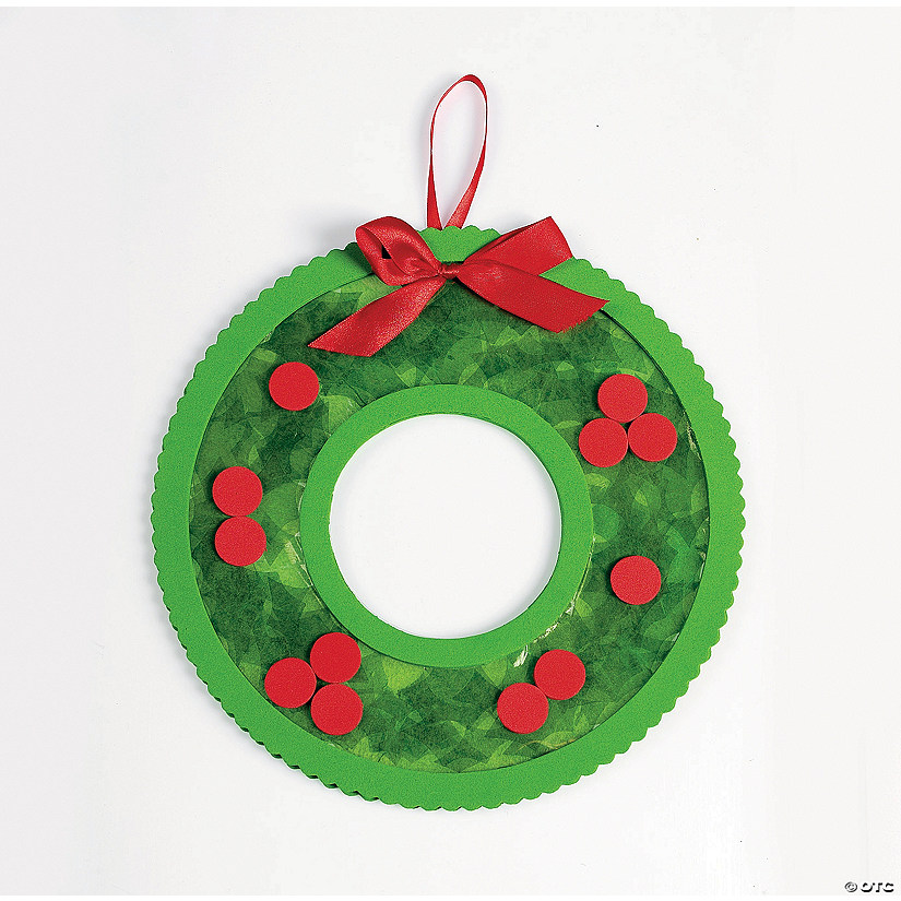 Tissue Paper Christmas Wreath Craft Kit - Discontinued