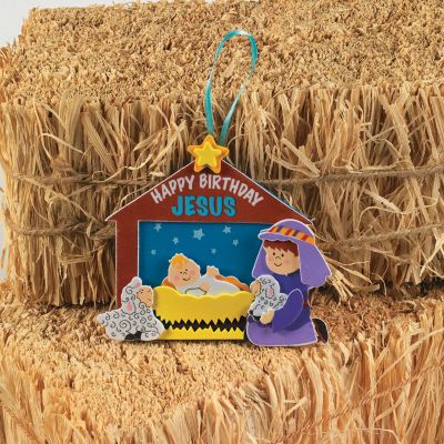 Happy Birthday Jesus Christmas Ornament Craft Kit - Makes 12