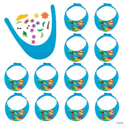 24" Tropical Island & Sea Life Visor Foam Craft Kit Makes 12