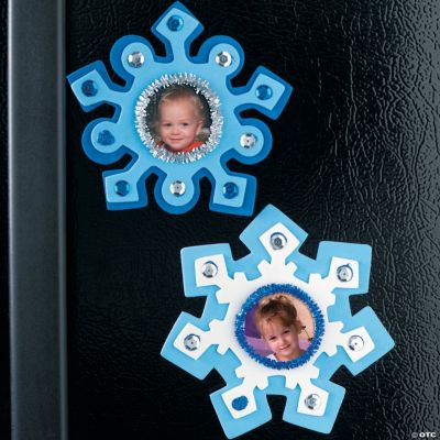 Snowflake-Shaped Picture Frame Magnet Craft Kit