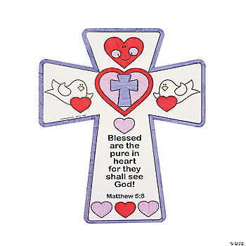 Color Your Own Inspirational Valentine Crosses