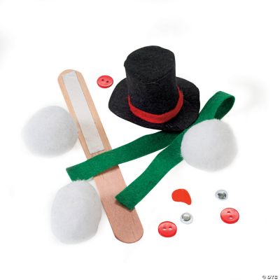 Pom-Pom Snowman Craft Stick Craft Kit - Oriental Trading - Discontinued