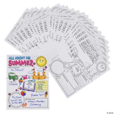 Color Your Own All About My Summer Posters 30 Pc.