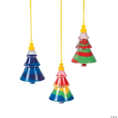 Christmas Tree Sand Art Necklaces 12 Pc.