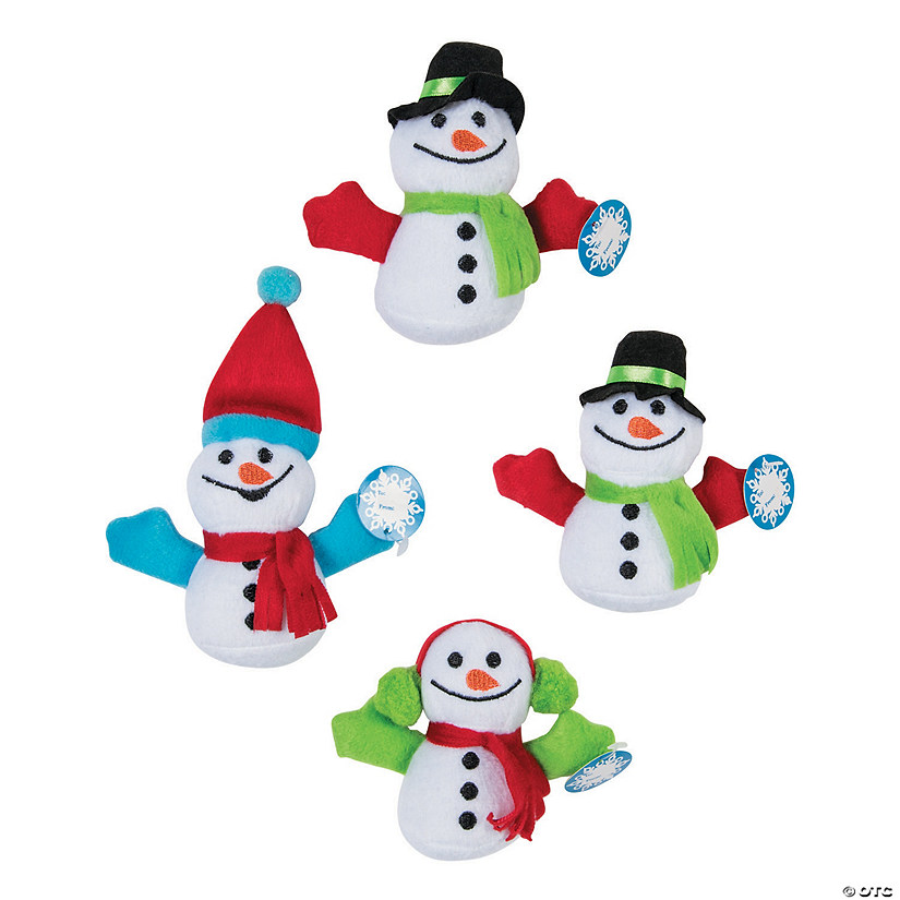 BRAND NEW 12" CHRISTMAS REVERSIBLE SEQUIN SNOWMAN SOFT PLUSH TOY 