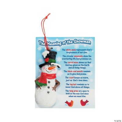 The Meaning of the Snowman Christmas Ornaments on Card