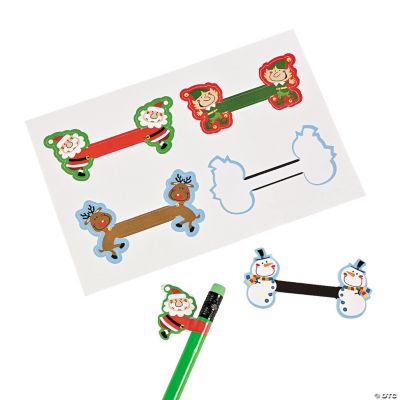 Christmas Sticker Pencil Toppers