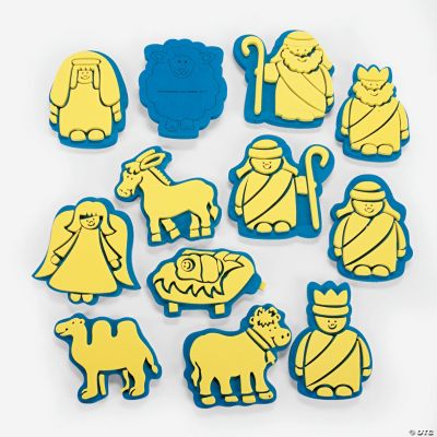 12 Away in A Manger! Foam Nativity Stamps Discontinued