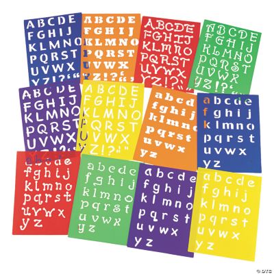 Alphabet Letter Stencils 12 inch, 36 Pcs Reusable Plastic Letter and N —  CHIMIYA