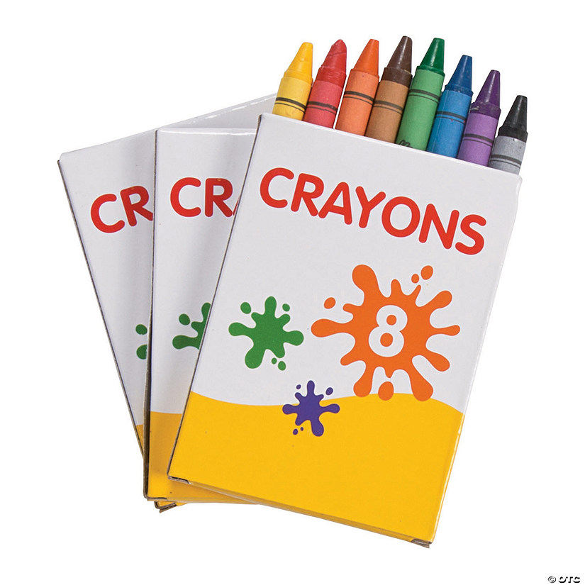 8-Color Crayons - 12 Boxes | Oriental Trading
