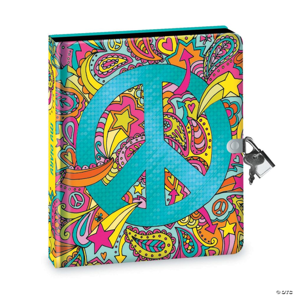 Peace Sign Black Page Diary From MindWare