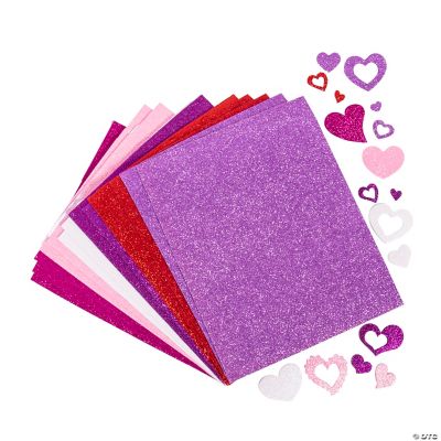 Fabulous Foam SelfAdhesive Glitter Hearts Oriental Trading