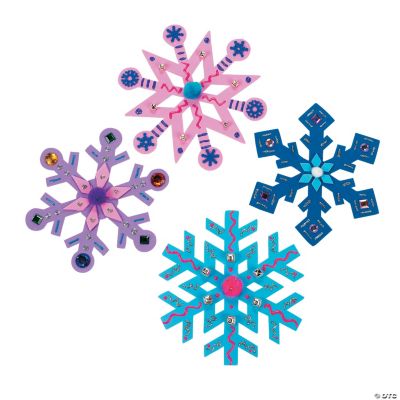 Snowflake Shape Glitter Foam Stickers - Hobby World