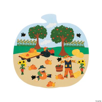 Pumpkin Patch Shaped Sticker Scenes Oriental Trading