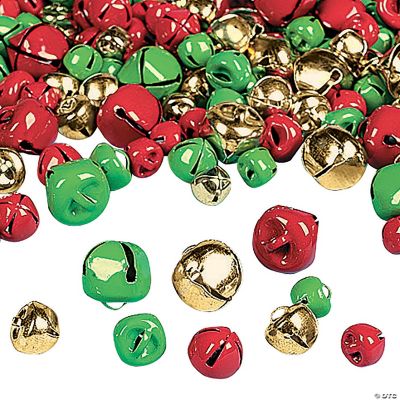 1/4 - 3/8 Jingle Bells- 200 Pc., Craft Supplies, Bells, Bulk Craft  Accessories, 200 Pieces, Assorted 
