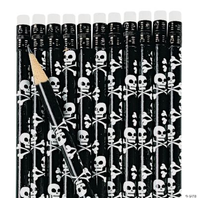 Skull & Crossbones Pencils - 24 Pc.