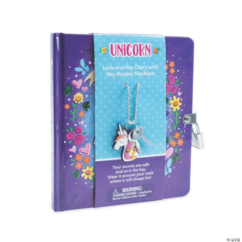 Unicorn Diary With Charm Necklace From MindWare