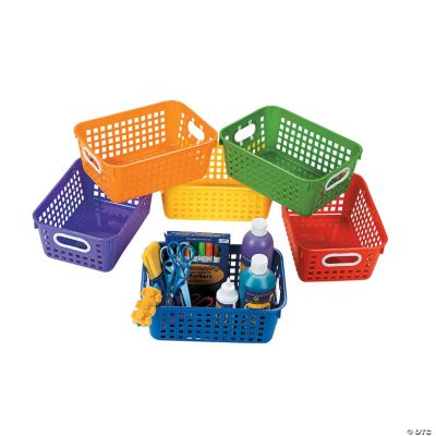 Classroom Storage Tall Baskets with Handles - 6 Pc.