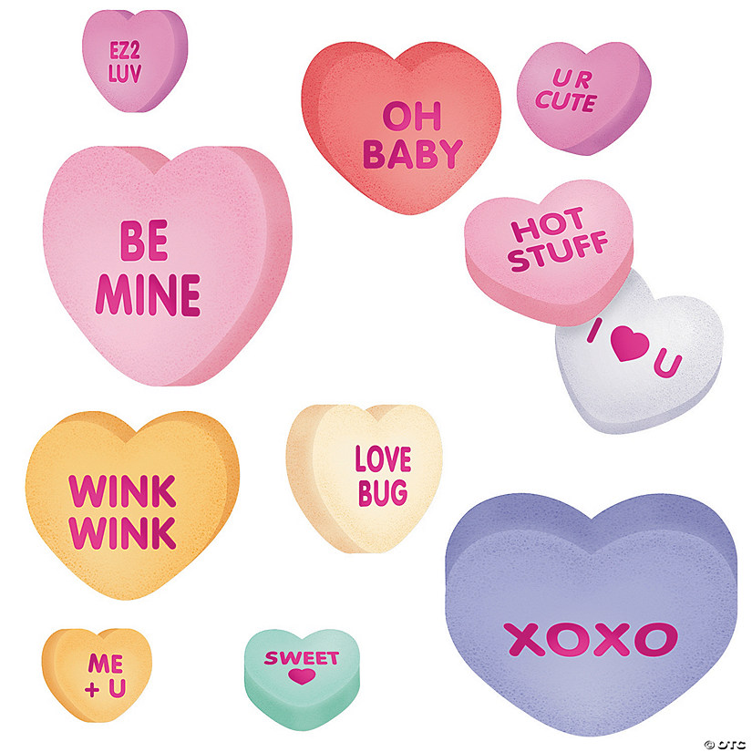 Jumbo Conversation Heart Valentine Cutouts Oriental Trading